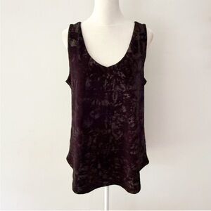 Nic Zoe Women Crushed Velvet Sleeveless Top Medium Goth Whimsigoth Witchy Grunge